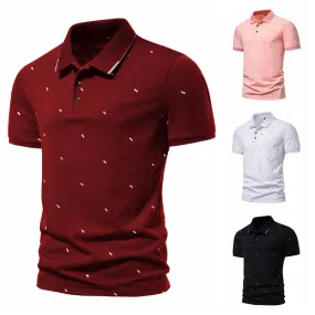 Men's Short Sleeve Fashion Printed Polo Shirt