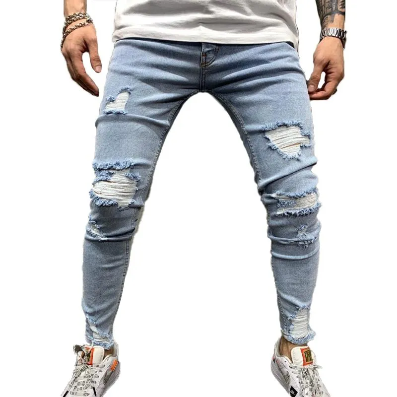 Men's Stretch Slim Skinny Ripped Jeans 38033033L