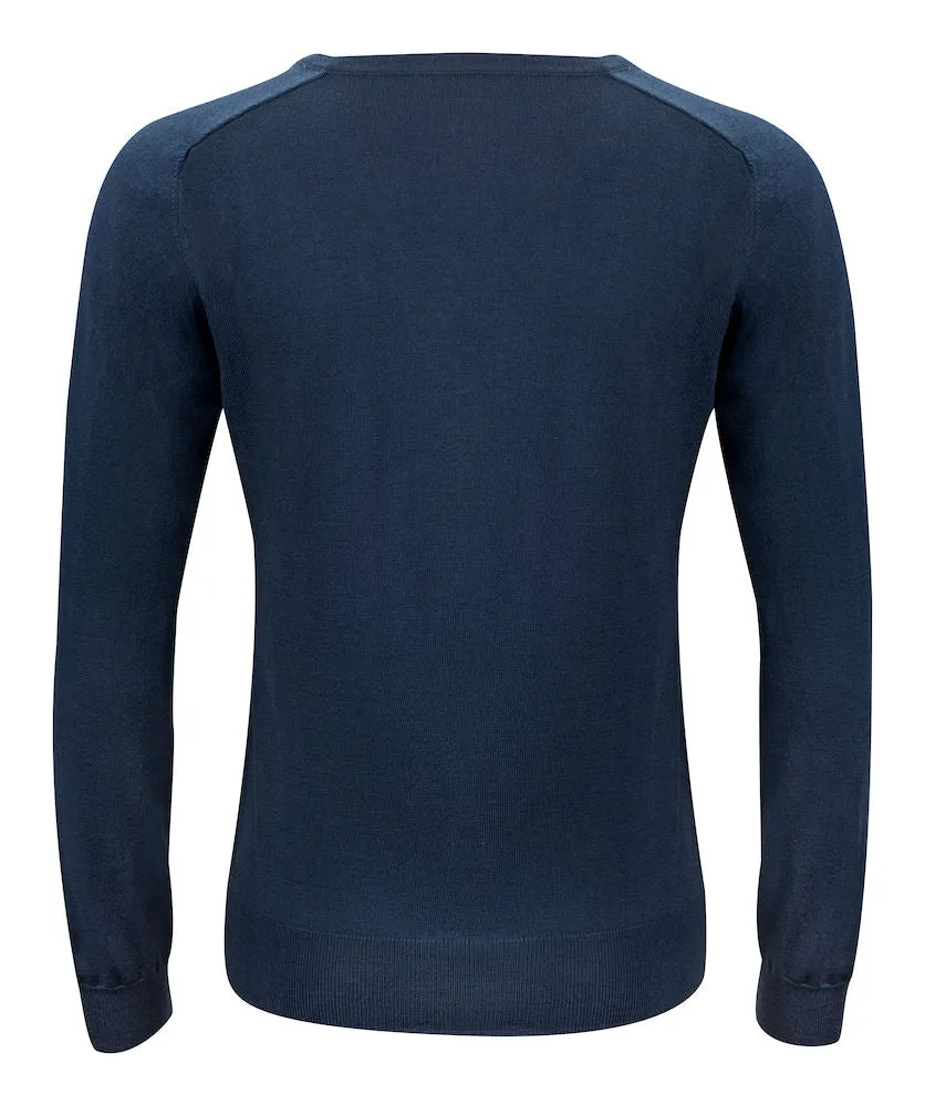 Merino Sweater V-Neck Woman Navy