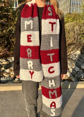 Merry Stitchmas Scarf Crochet Pattern