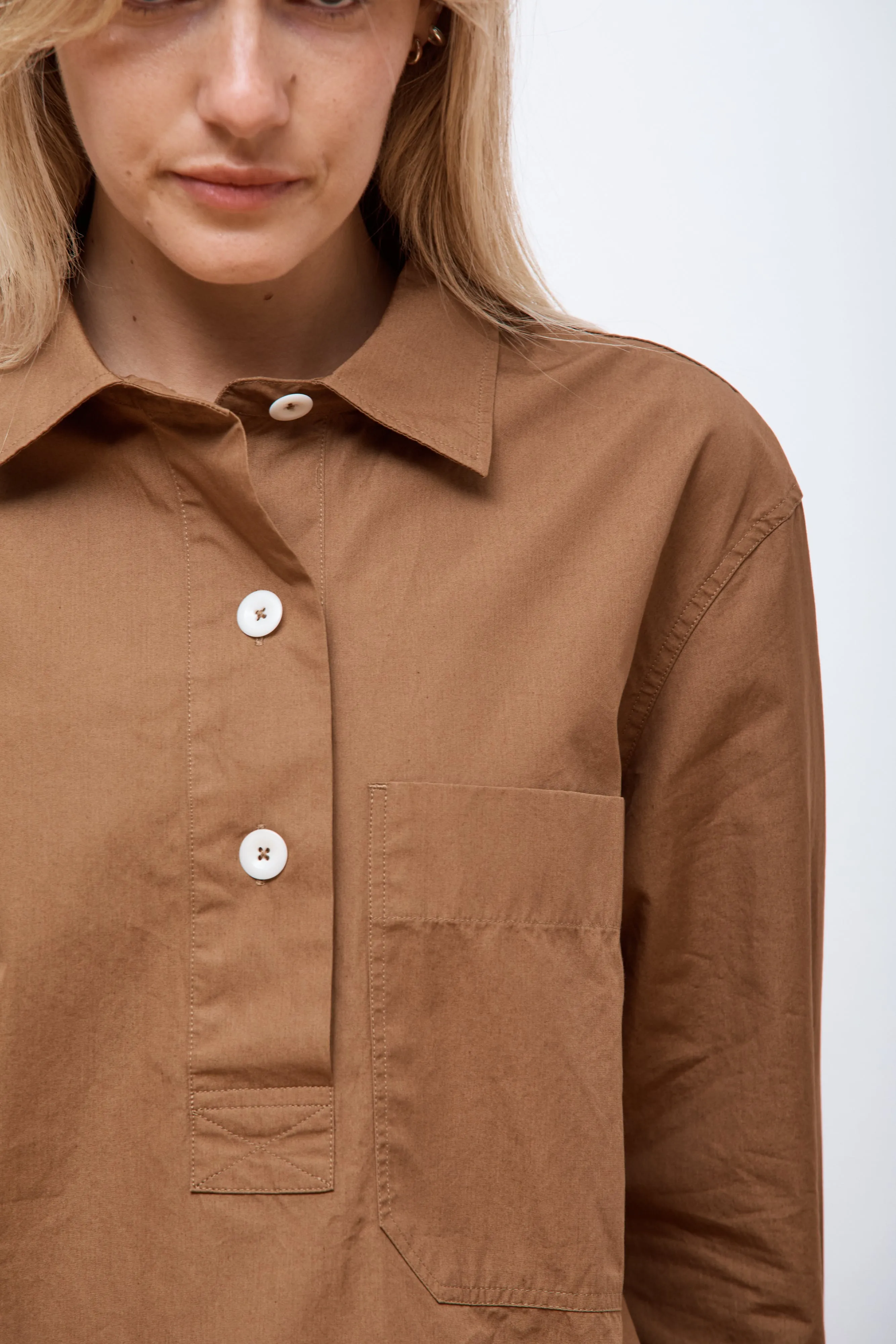 MHL Big Pocket Swing Shirt Tobacco