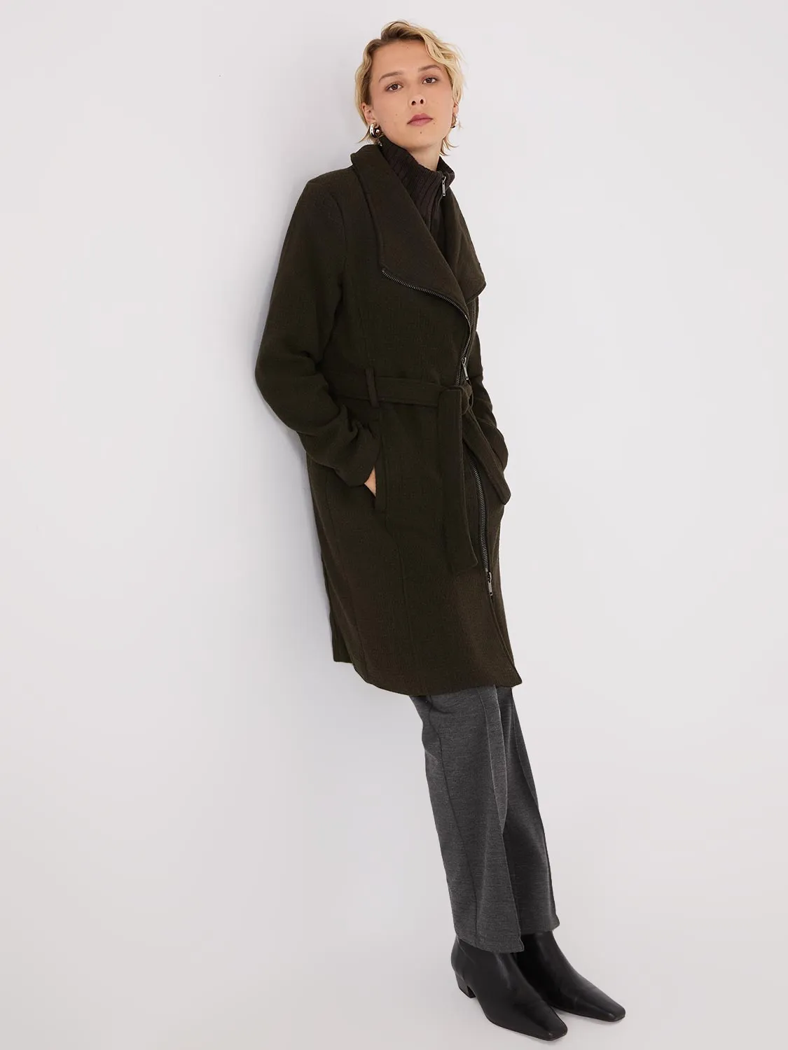 Mid-Length Wrap Coat