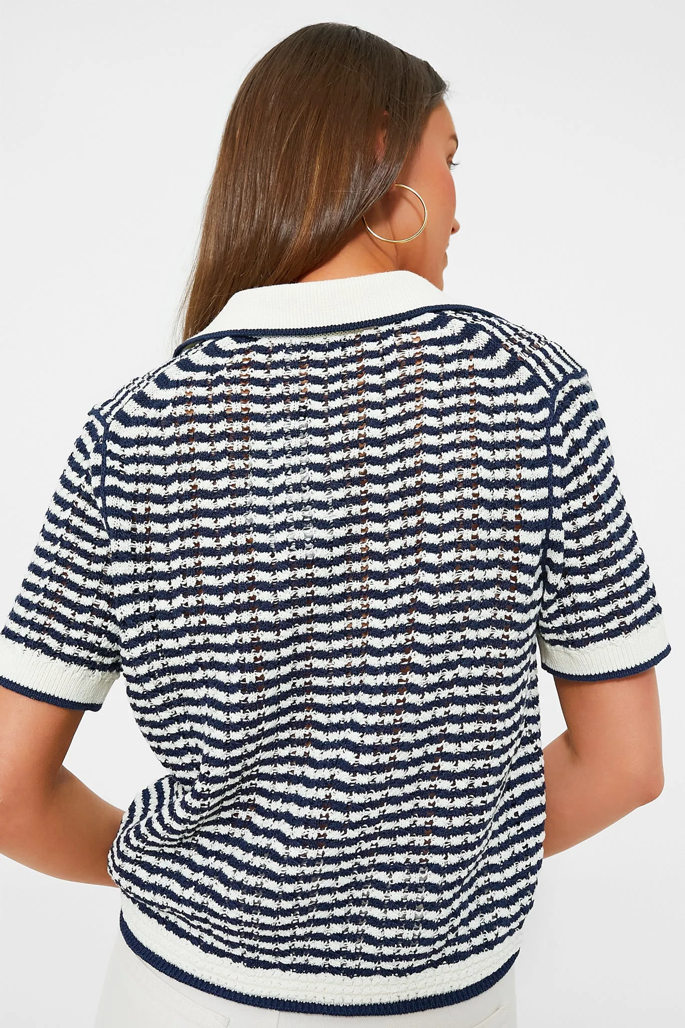 Midnight Stripe Short Sleeve Polo