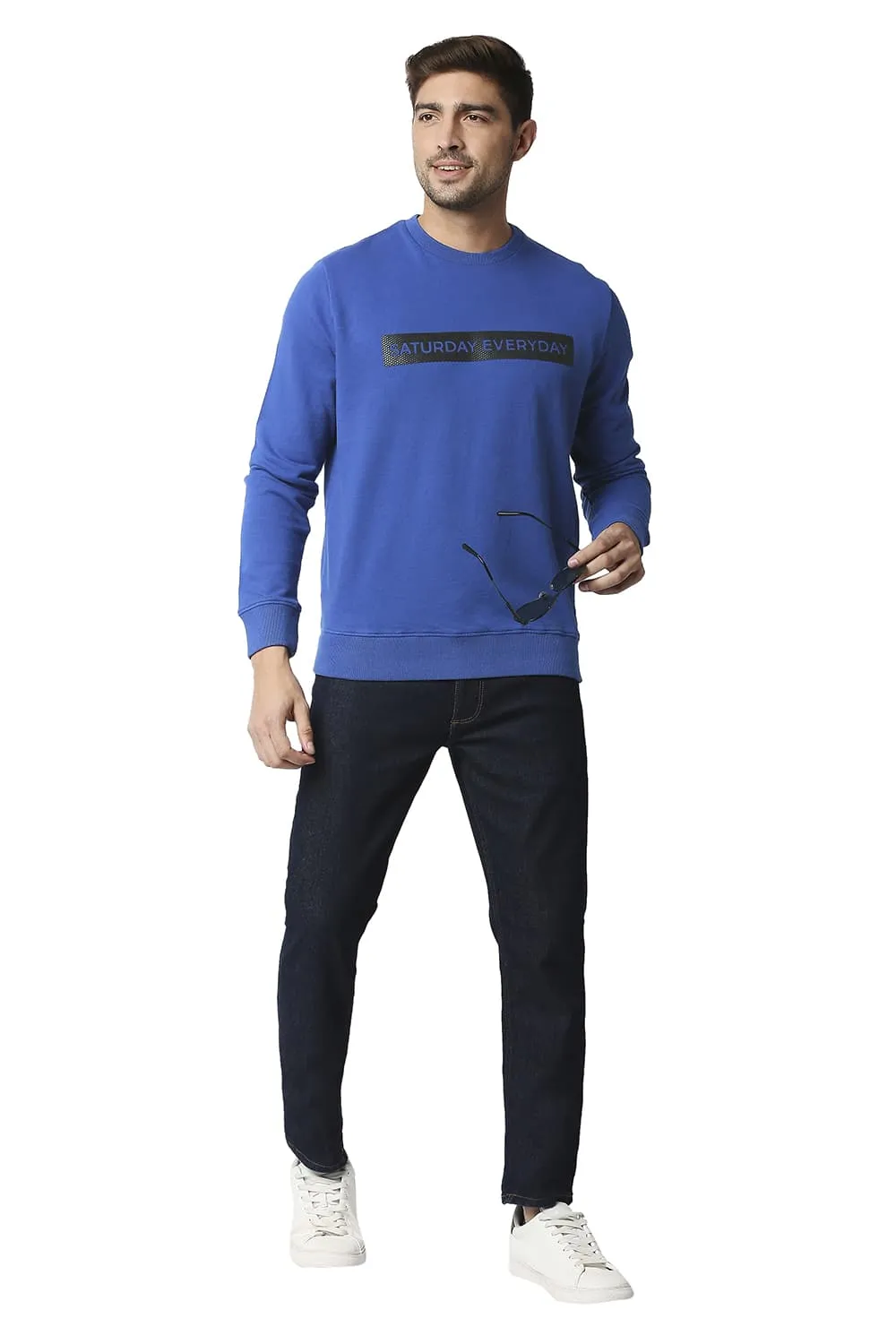 Muscle Fit Loop Knit Pullover Sweater