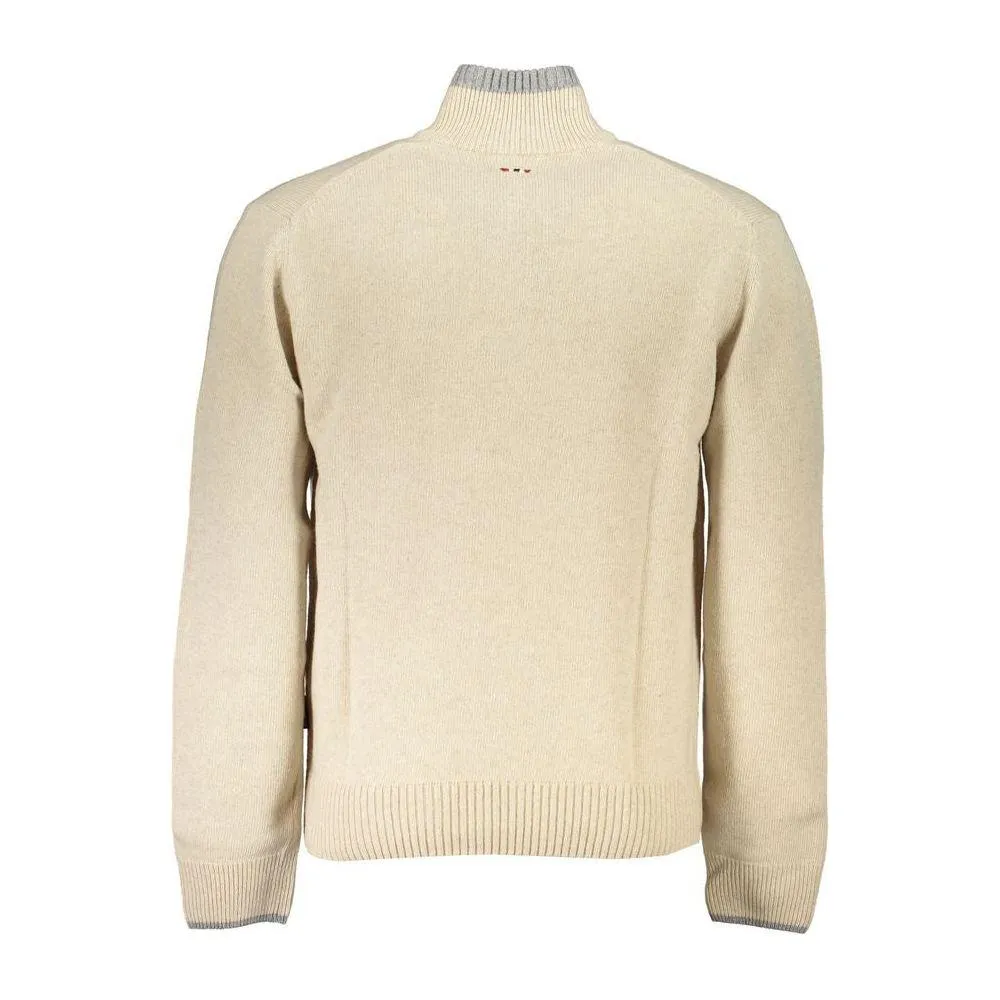 Napapijri Beige Fabric Men Sweater