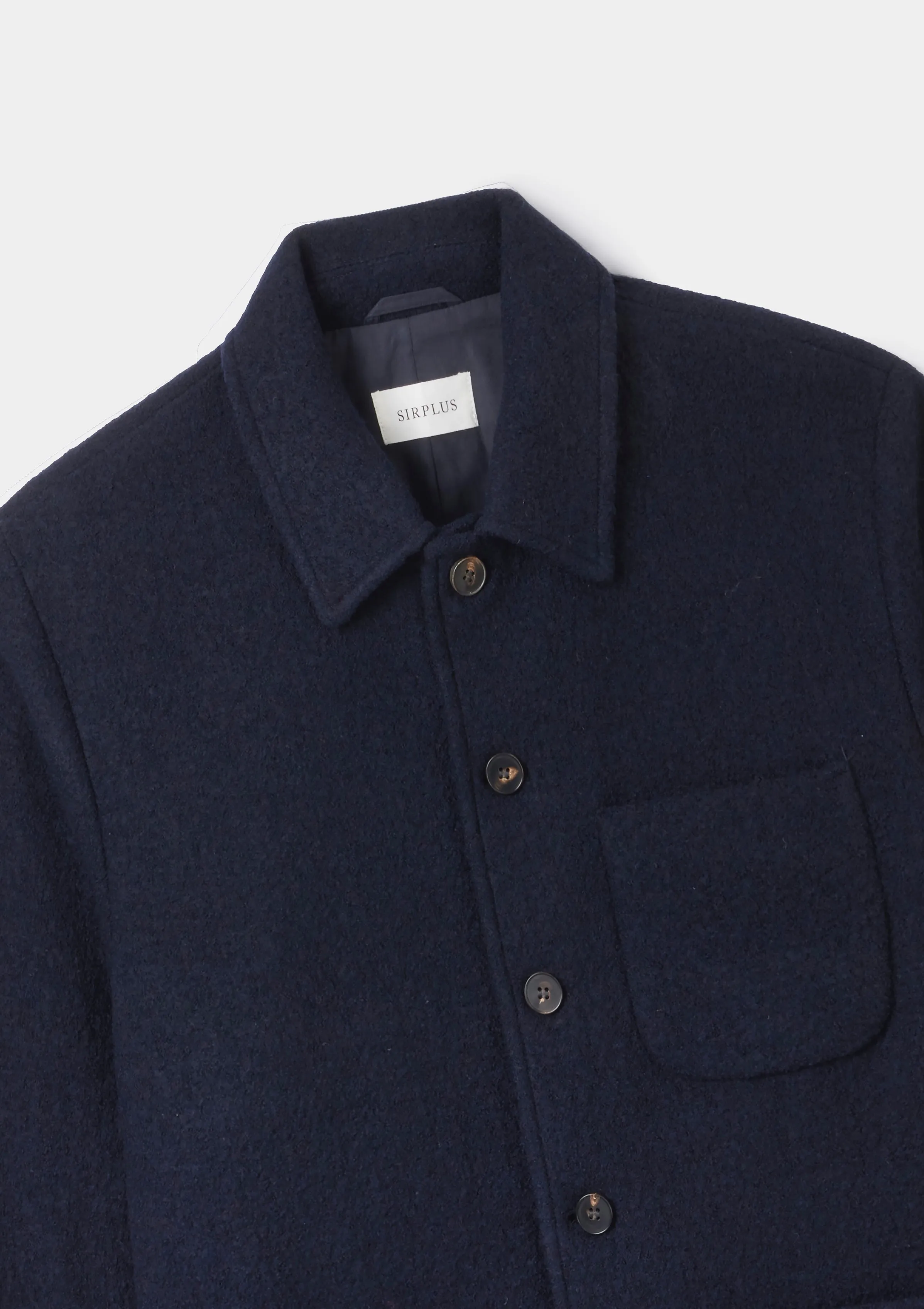 Navy Boucle Chore Jacket