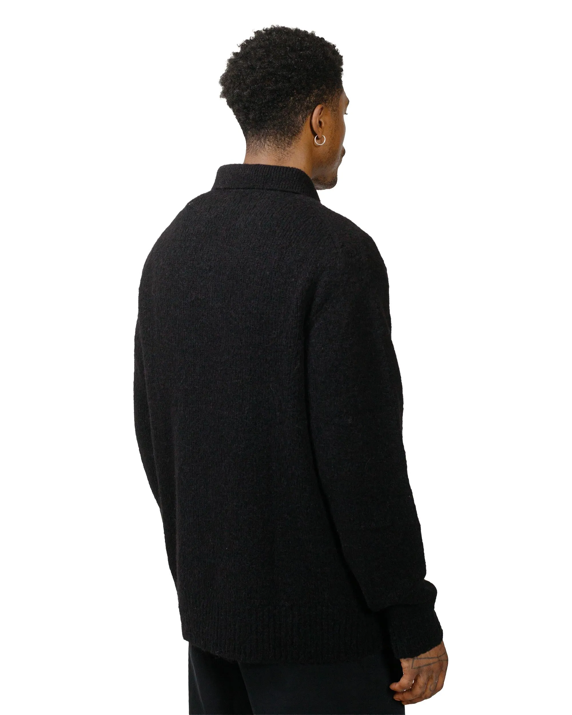 Norse Projects Rasmus Relaxed Brushed Polo Black