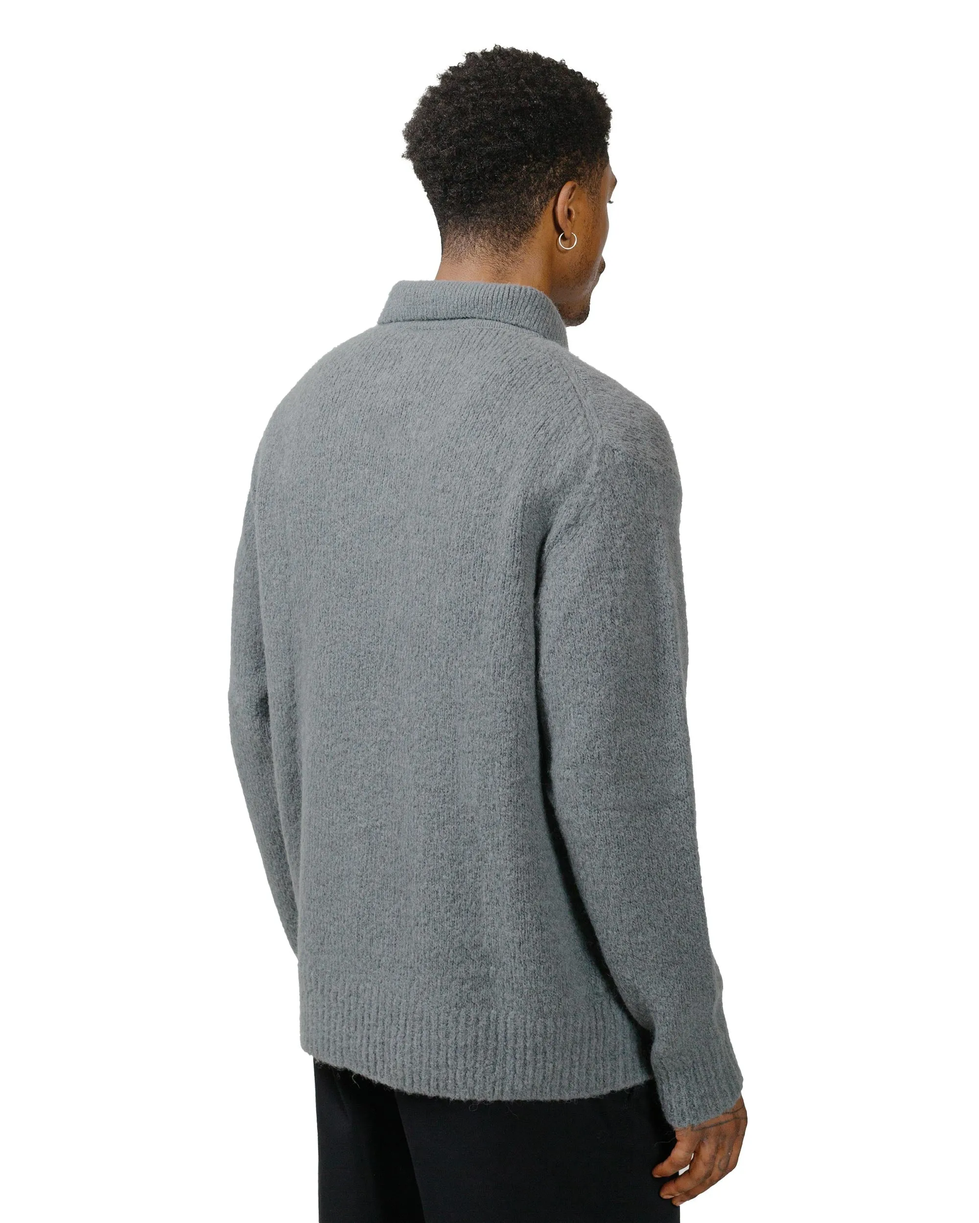 Norse Projects Rasmus Relaxed Brushed Polo Mouse Grey