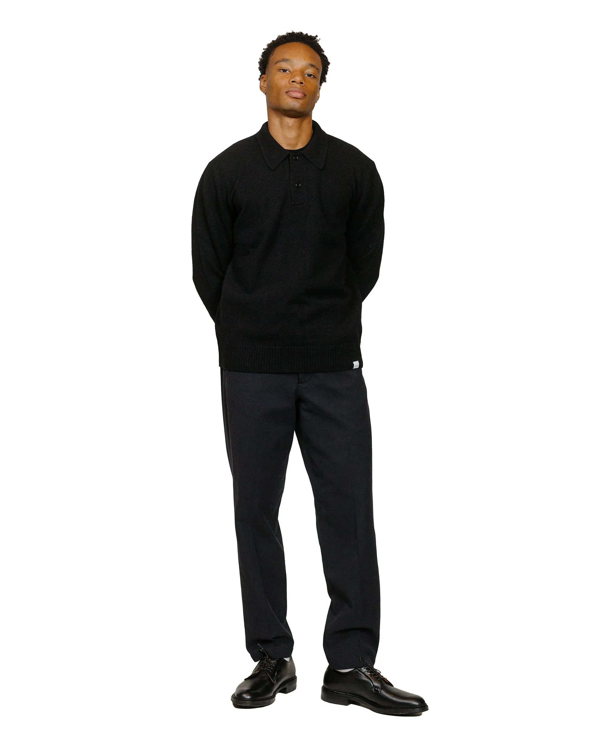 Norse Projects Standard Merino Lambswool Polo Black