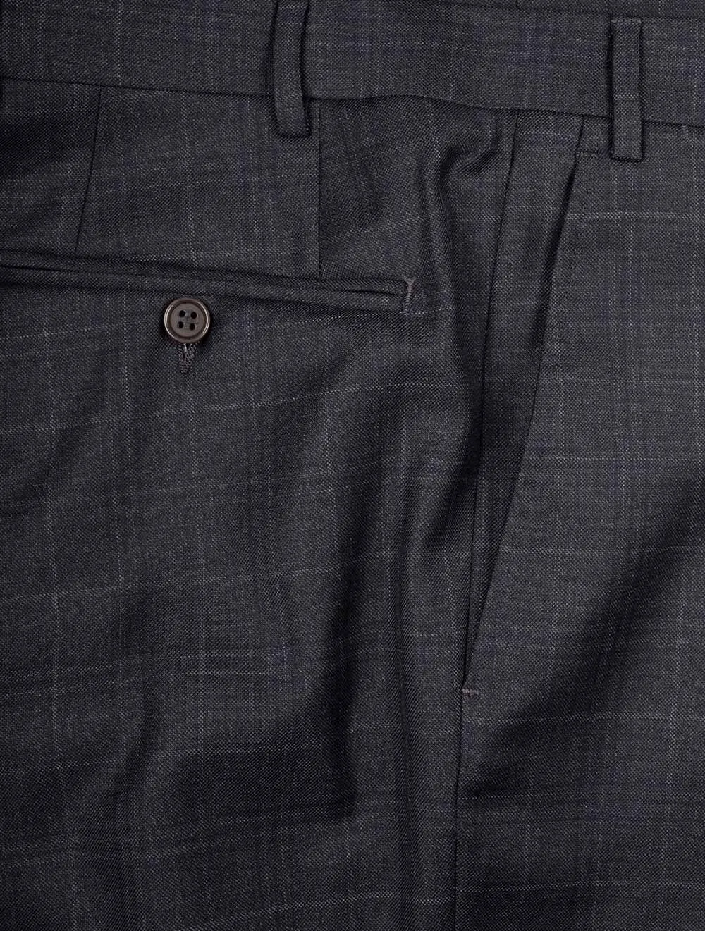 Over-Check Suit Charcoal Grey