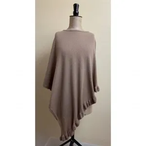 Park Lane Lara Cashmere Mix Poncho in Camel