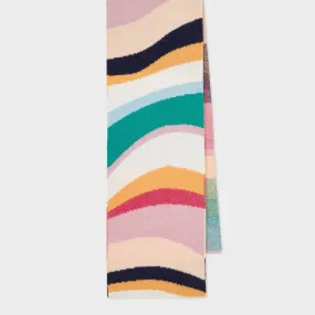 Paul Smith - Women's Knit Scarf in Pink Swirl