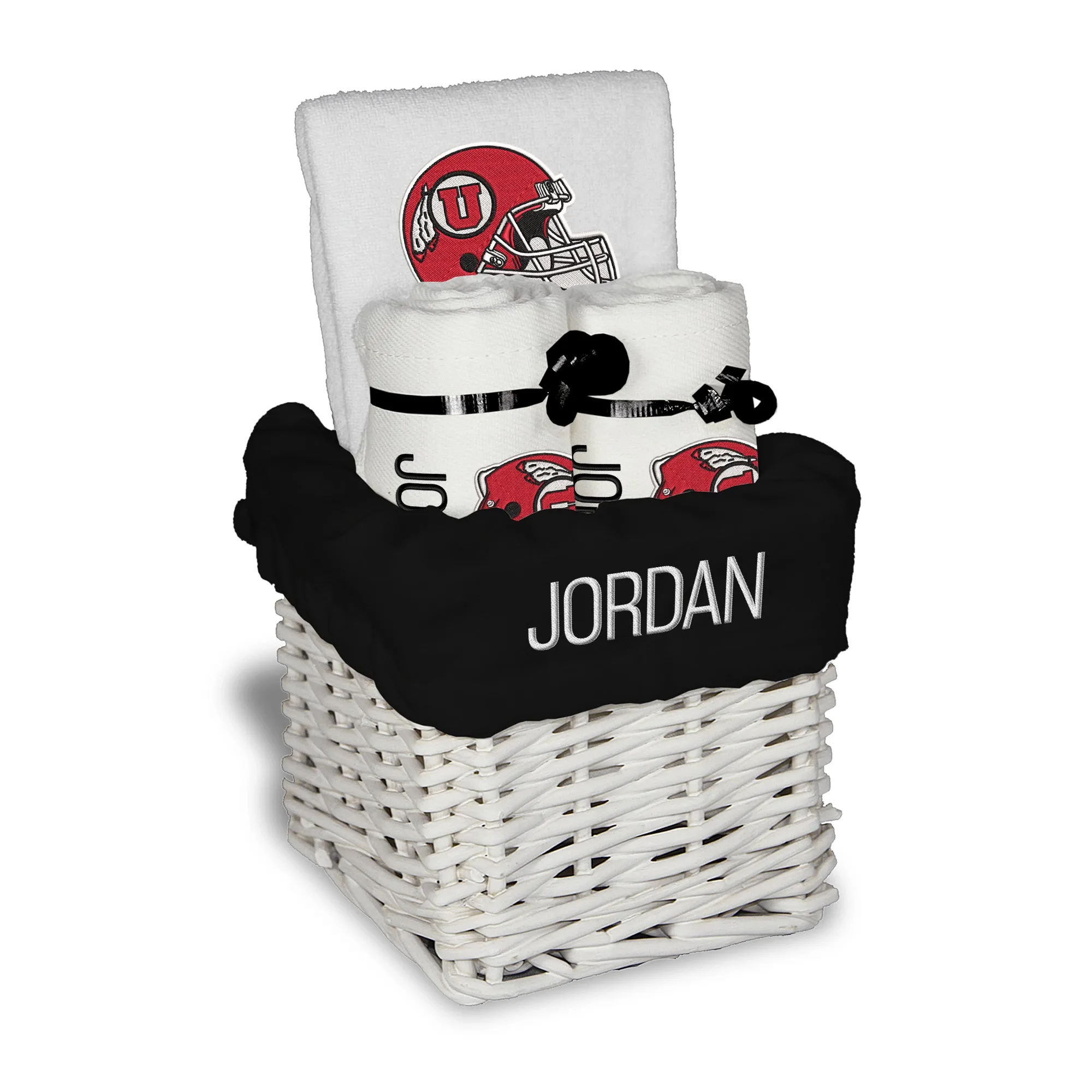 Personalized Utah Utes Helmet Small Basket - 4 Items