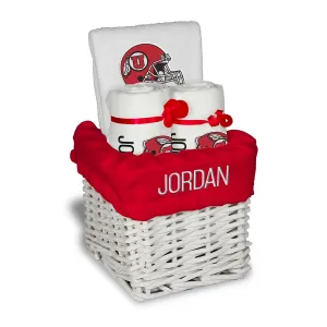 Personalized Utah Utes Helmet Small Basket - 4 Items