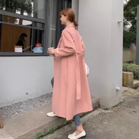 Pink Handmade Wool Coat - 100% Wool