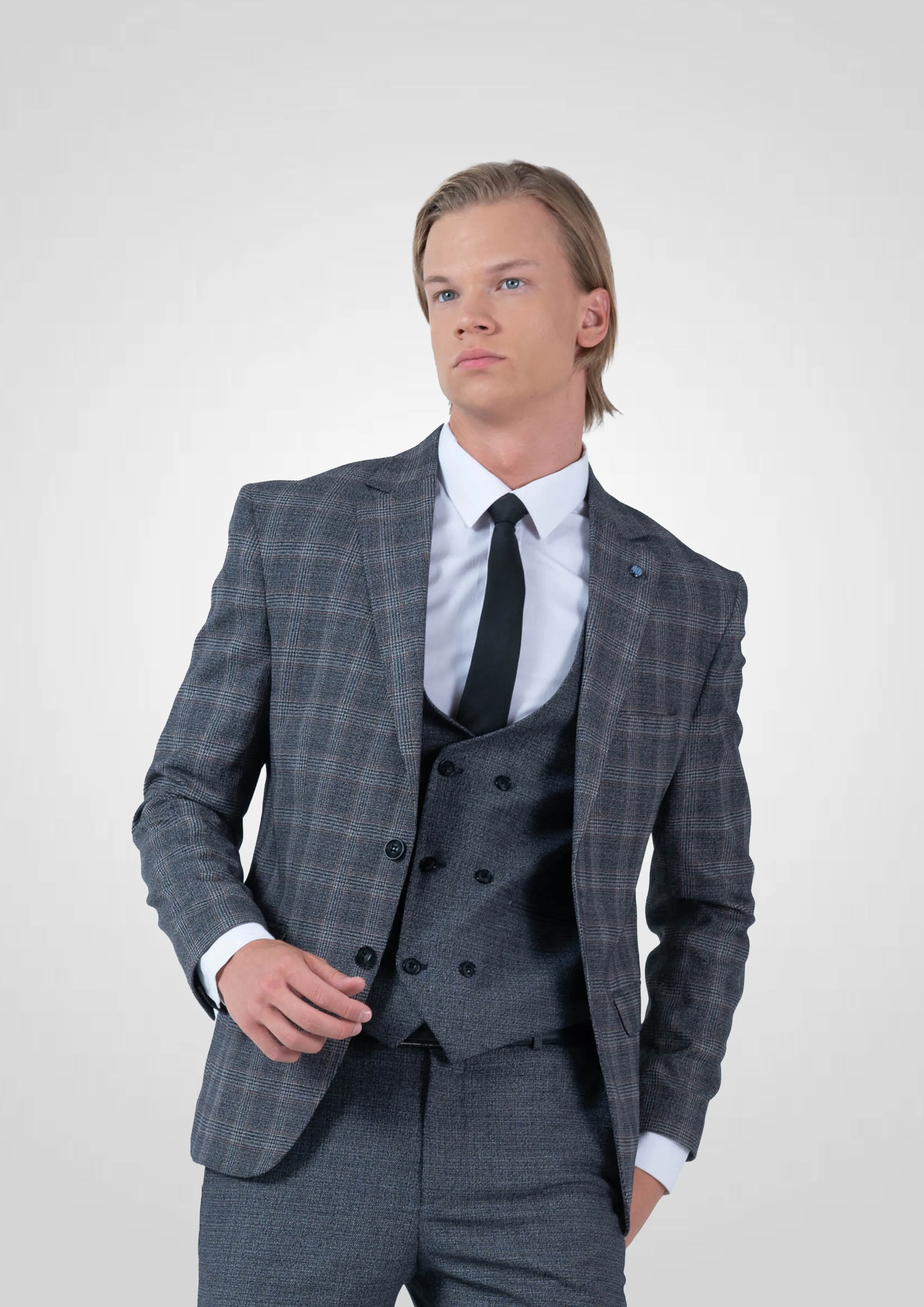 Plead Gray Mehmet Emin Theke 3-Piece Vested Suit