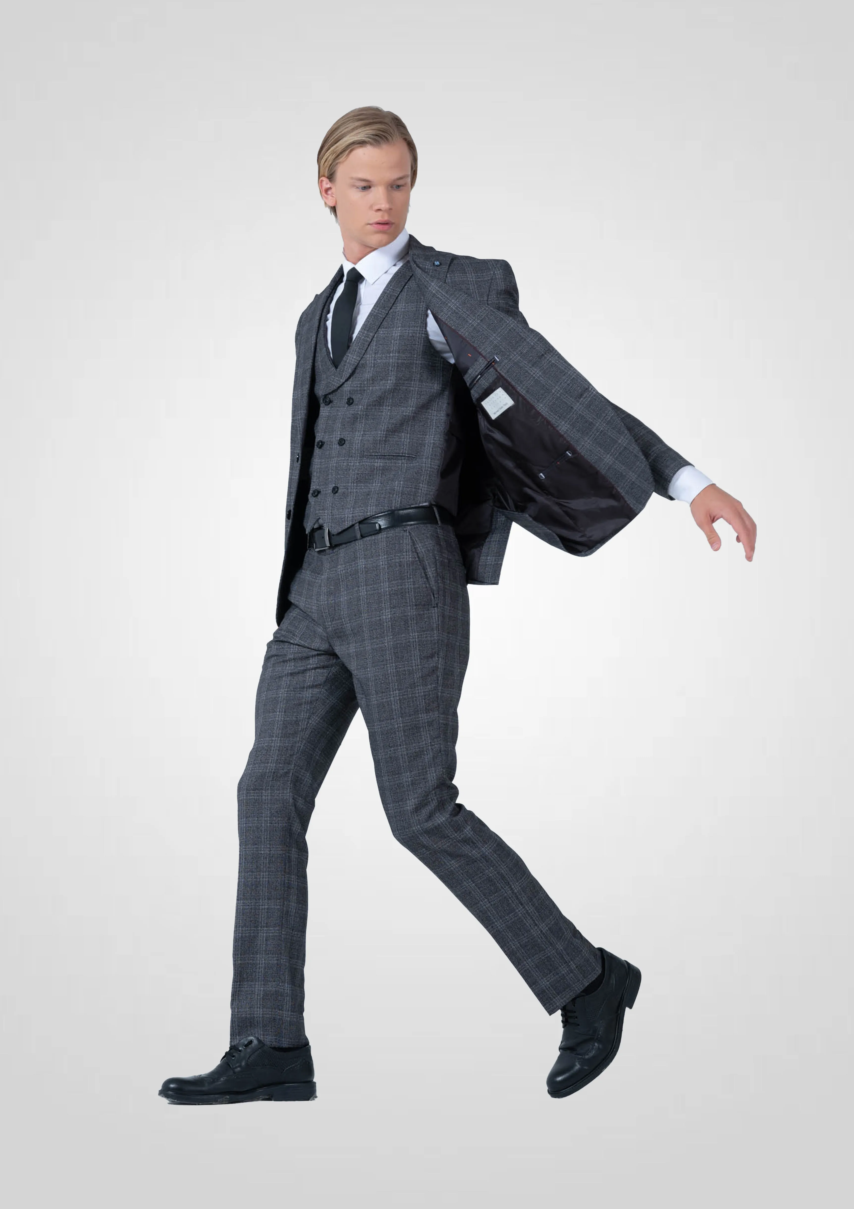 Plead Gray Mehmet Emin Theke 3-Piece Vested Suit