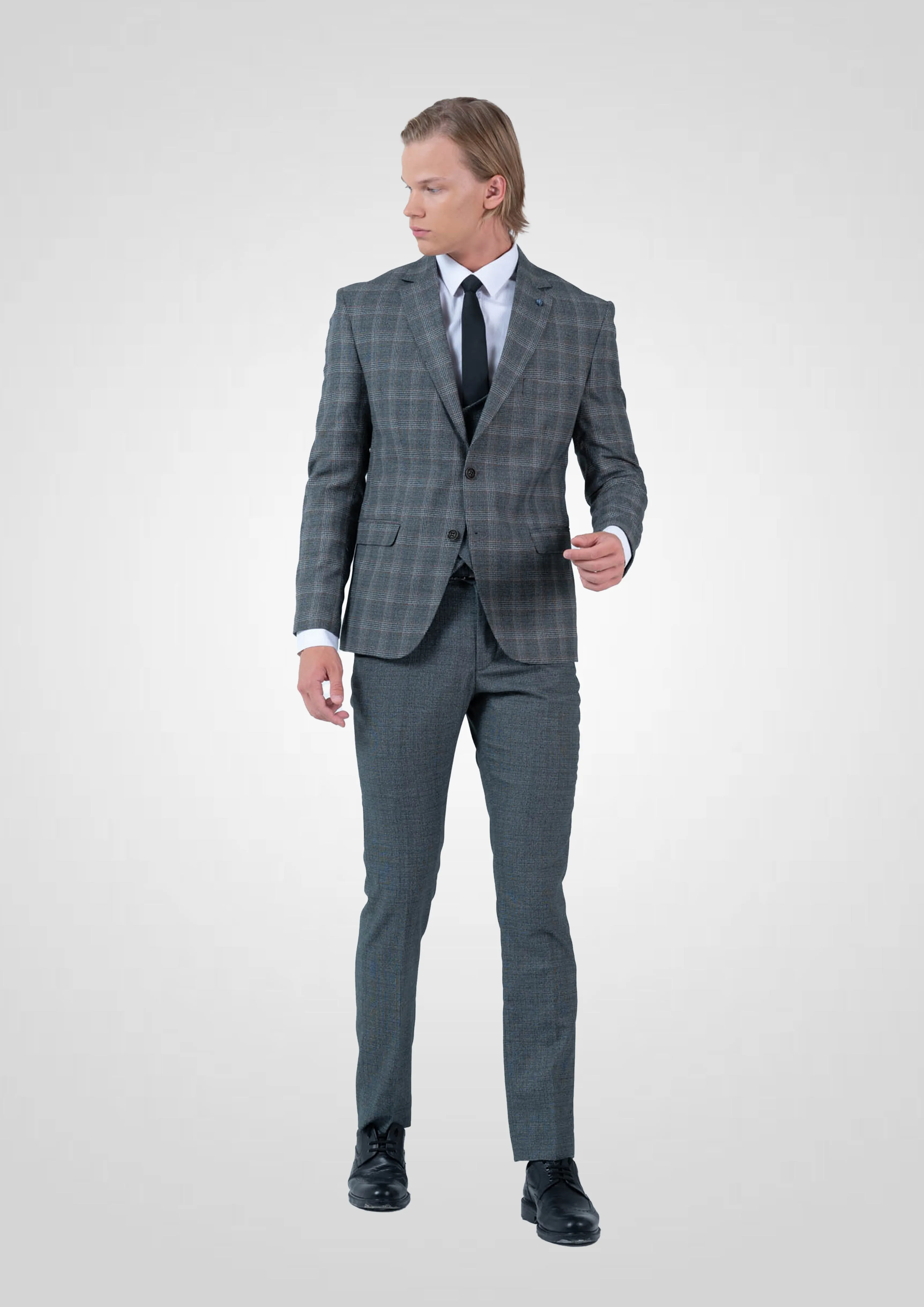 Plead Gray Mehmet Emin Theke 3-Piece Vested Suit