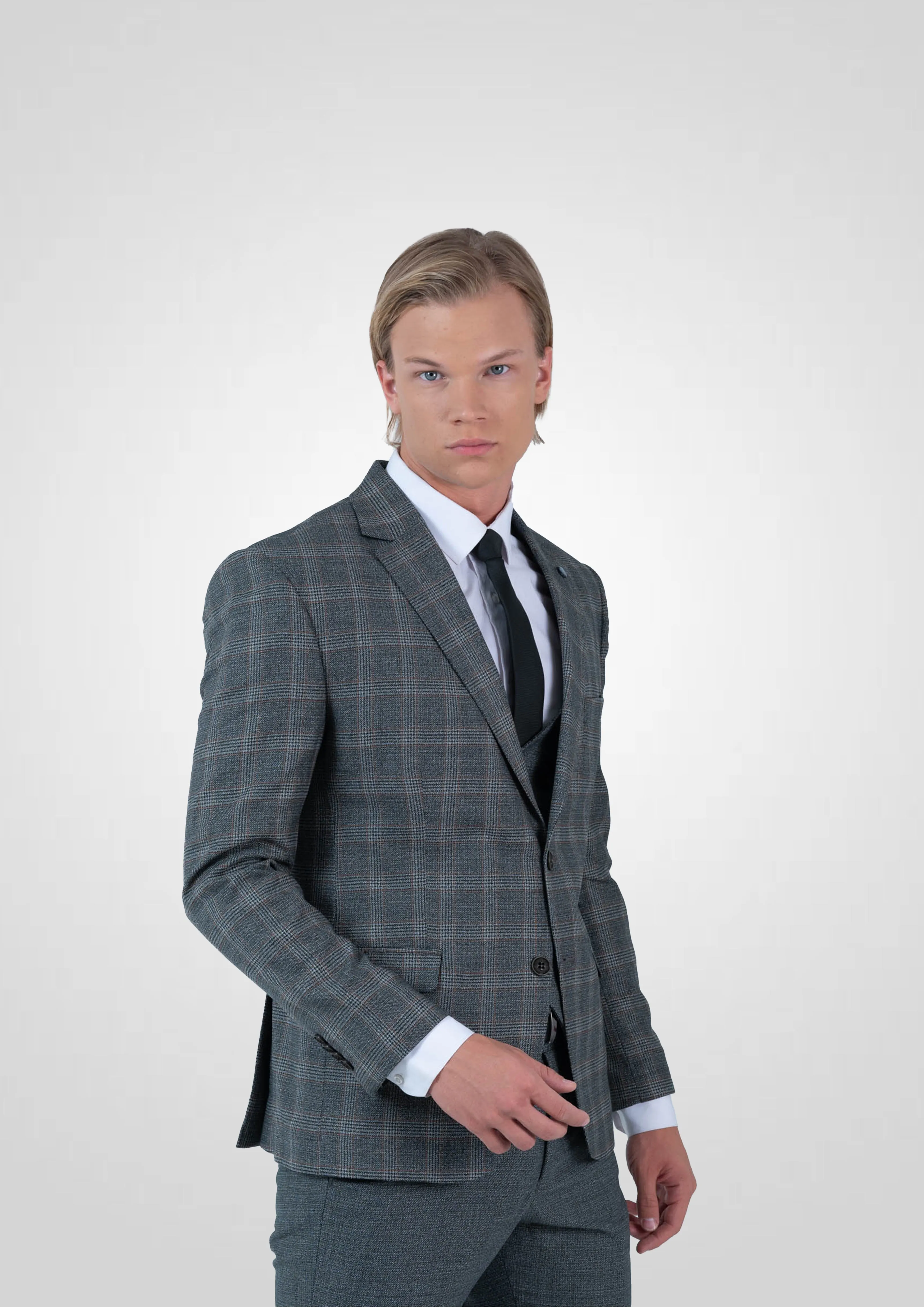 Plead Gray Mehmet Emin Theke 3-Piece Vested Suit