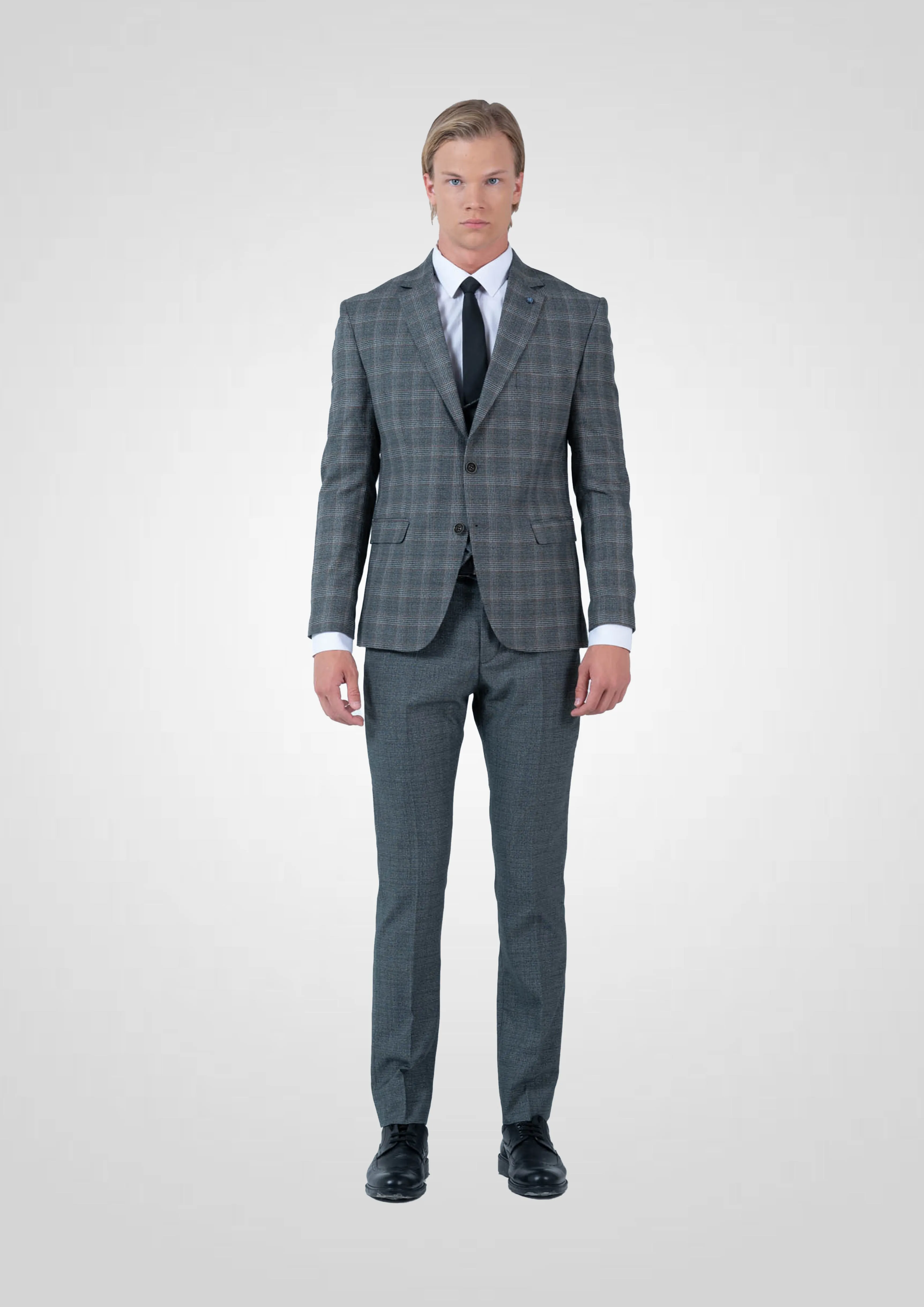 Plead Gray Mehmet Emin Theke 3-Piece Vested Suit