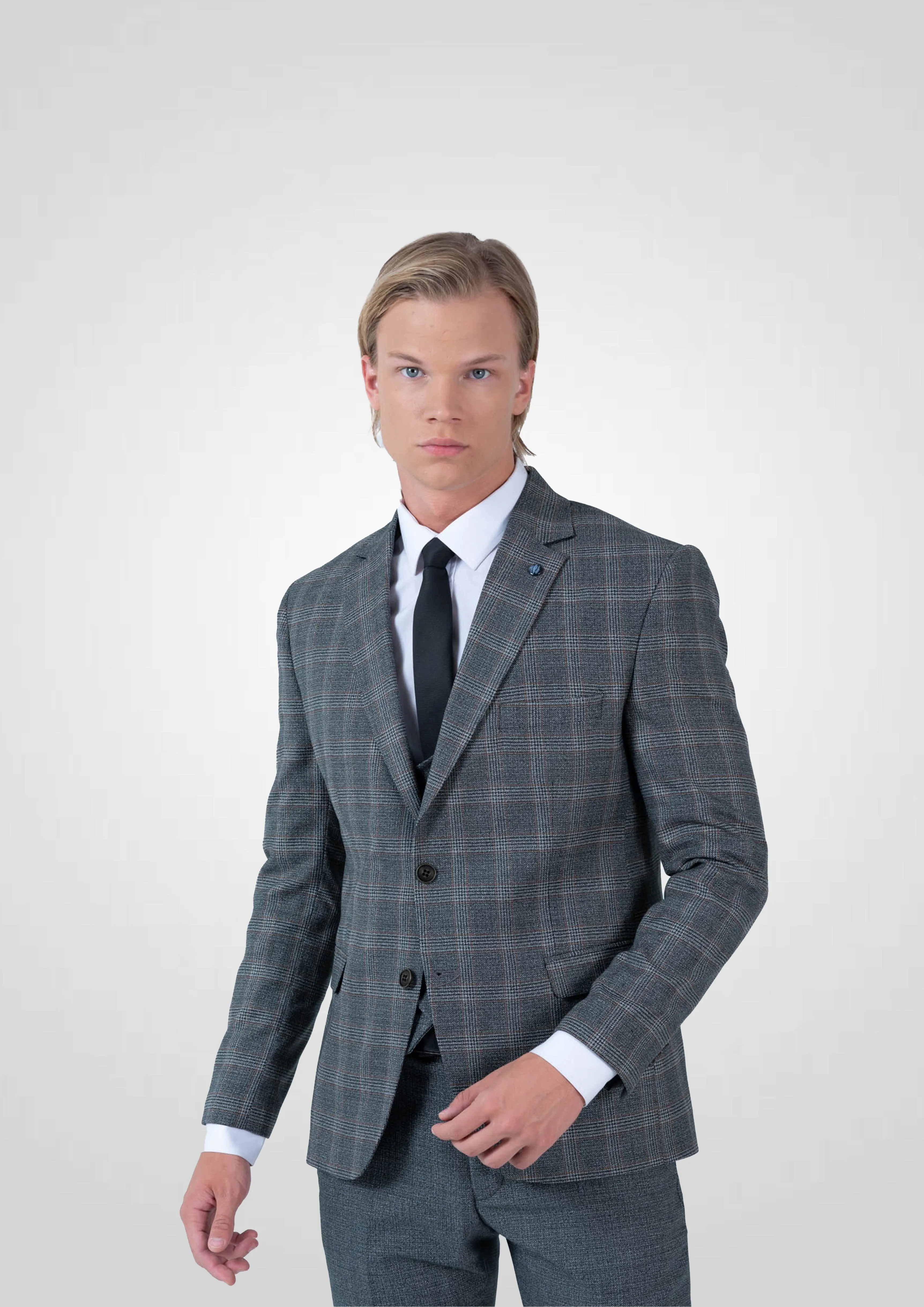 Plead Gray Mehmet Emin Theke 3-Piece Vested Suit