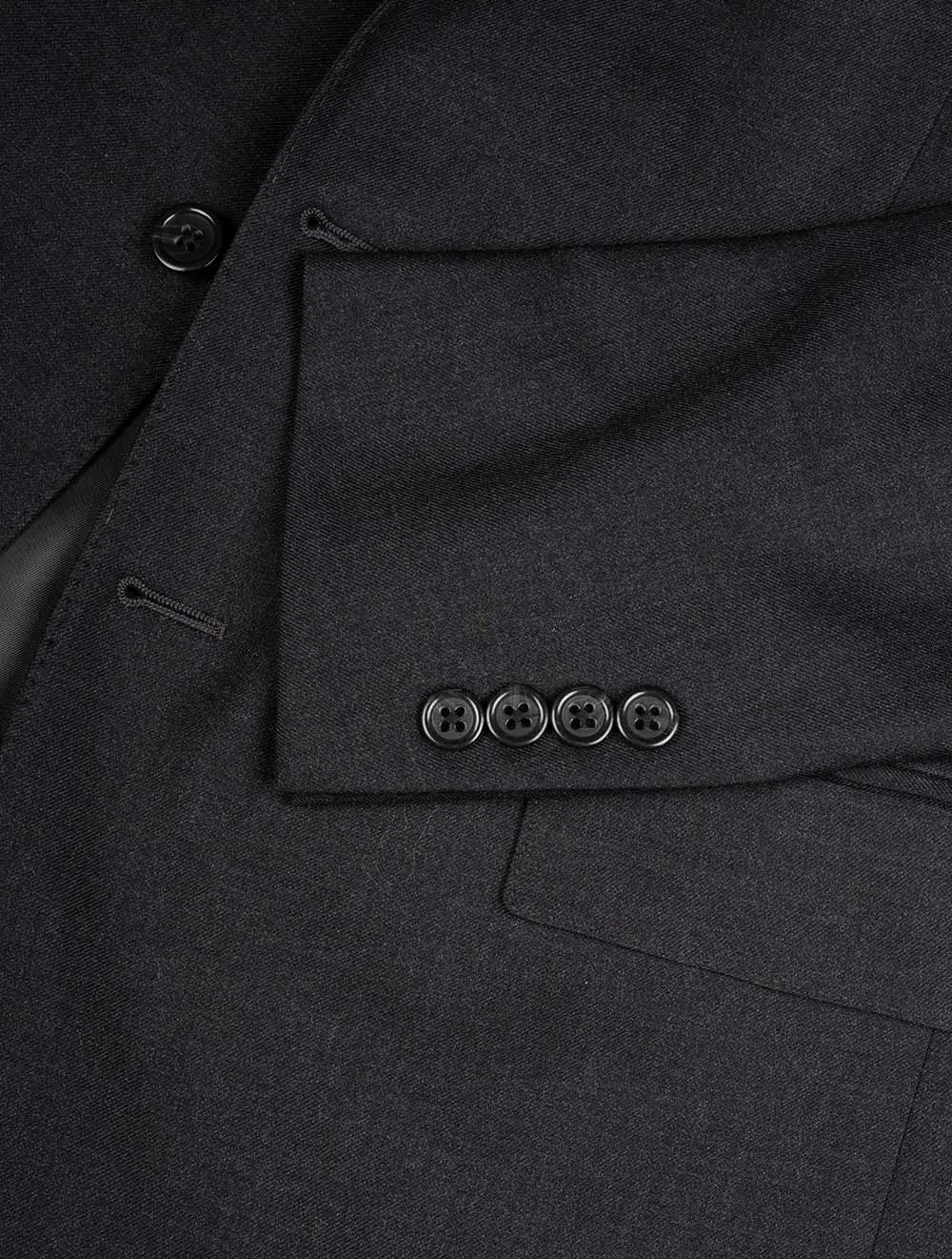 Polo Wool Twill Two-piece Suit Charcoal