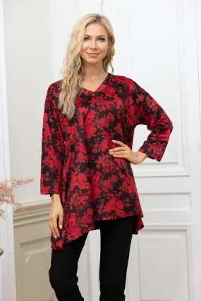 Poly Suede Printed Tunic