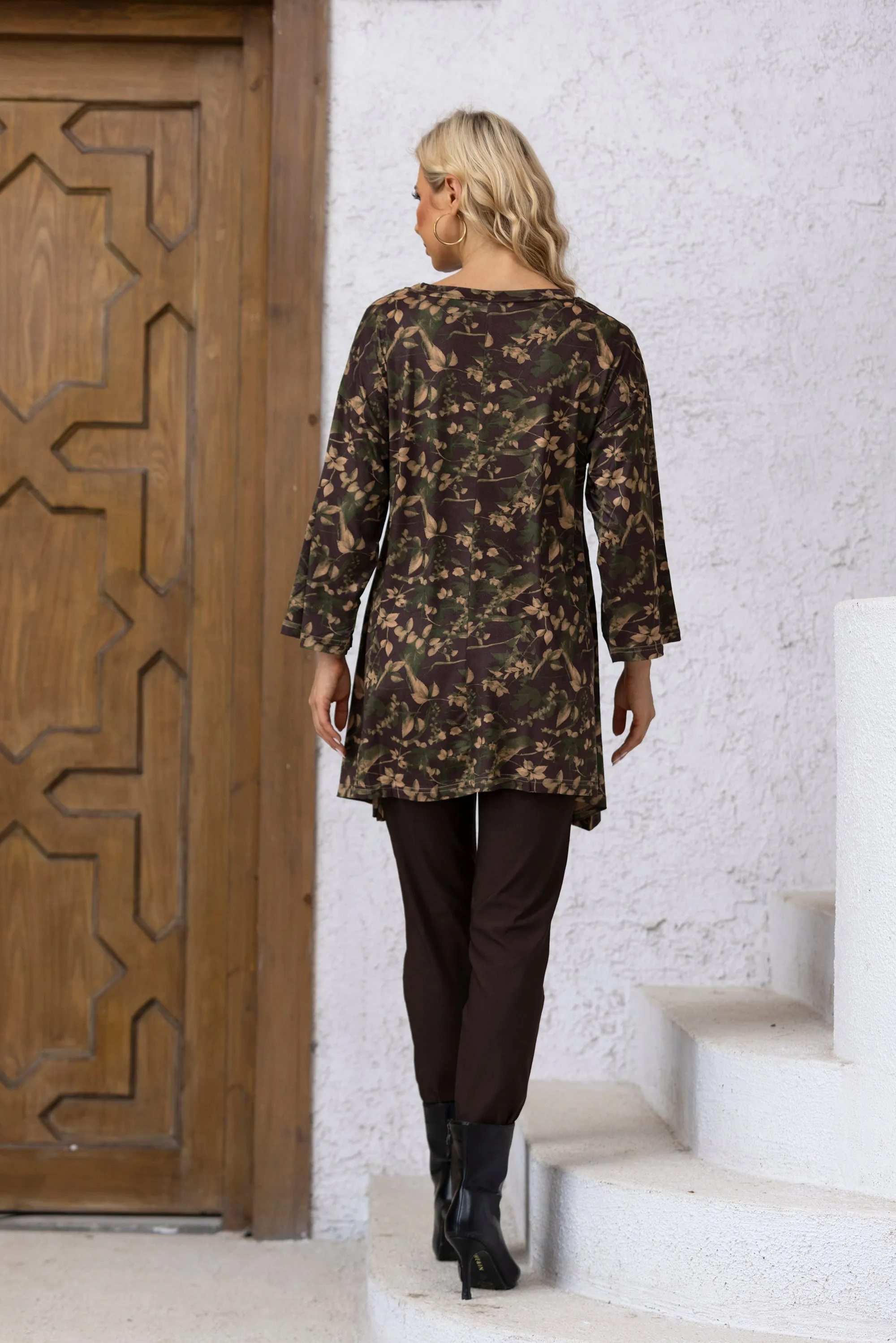 Poly Suede Printed Tunic