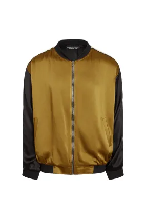 Presley Two-Tone Silk Bomber  Jacket