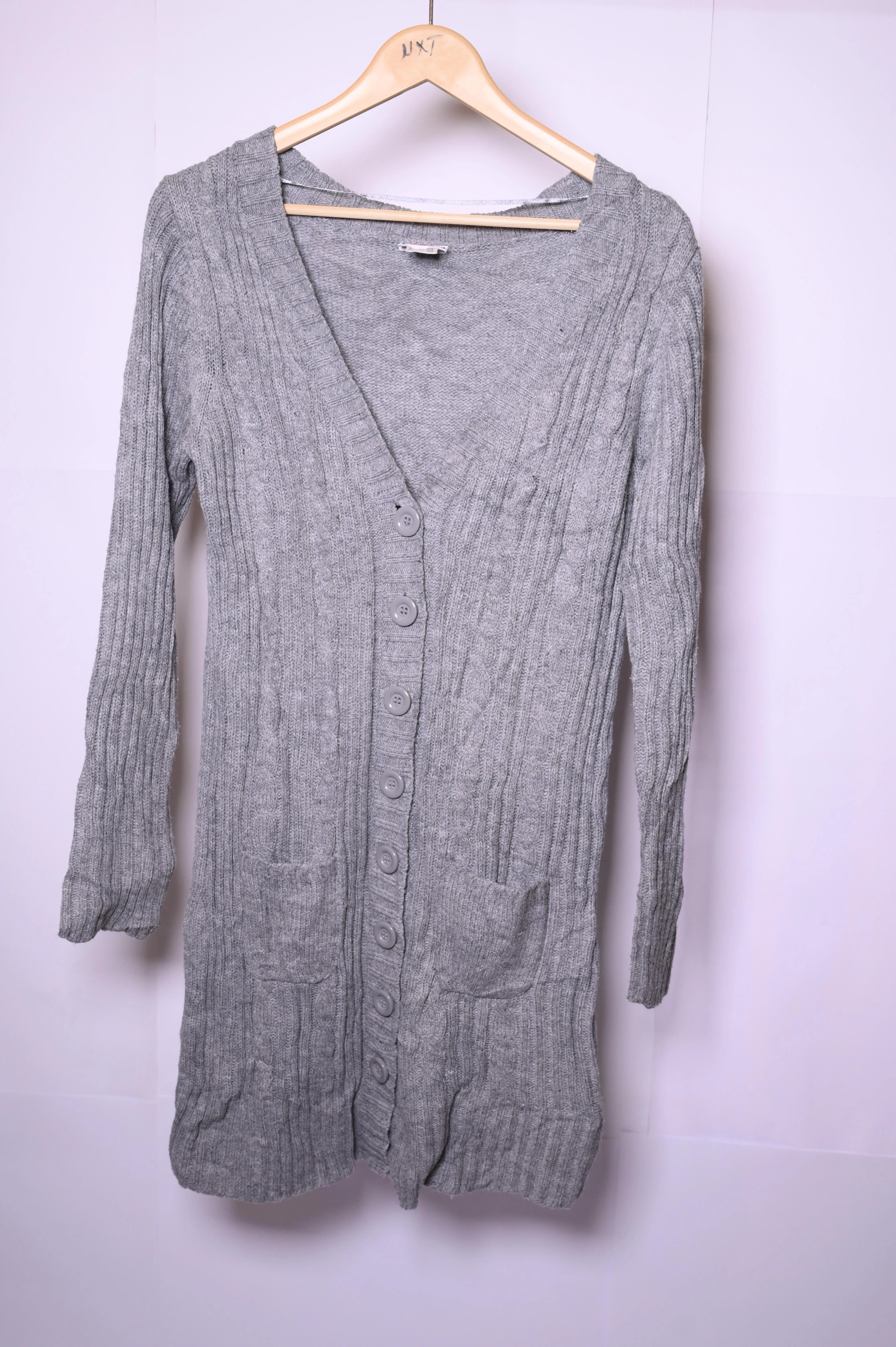 Rainbow Collection Grey Long Sweater - Medium