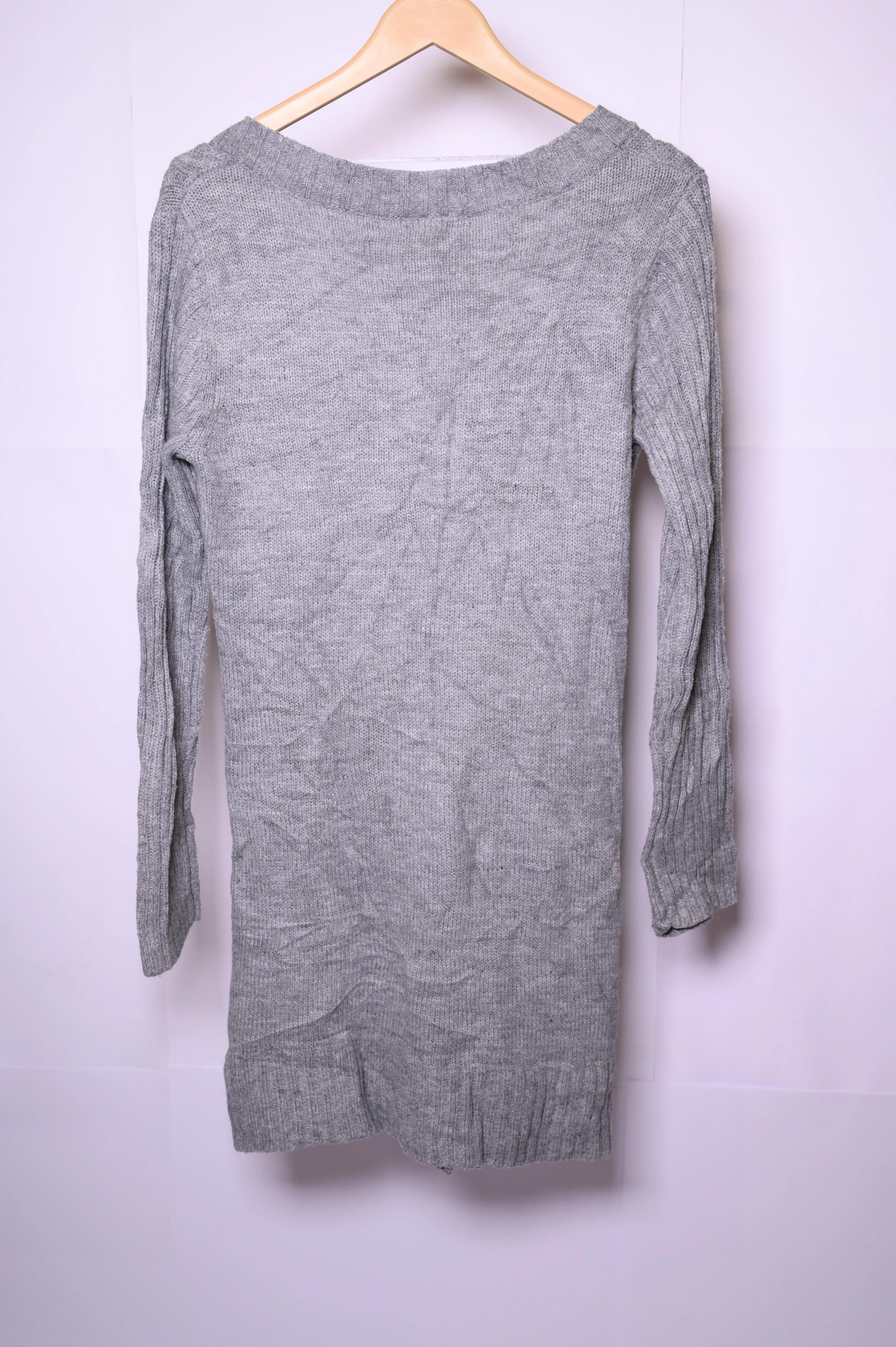 Rainbow Collection Grey Long Sweater - Medium