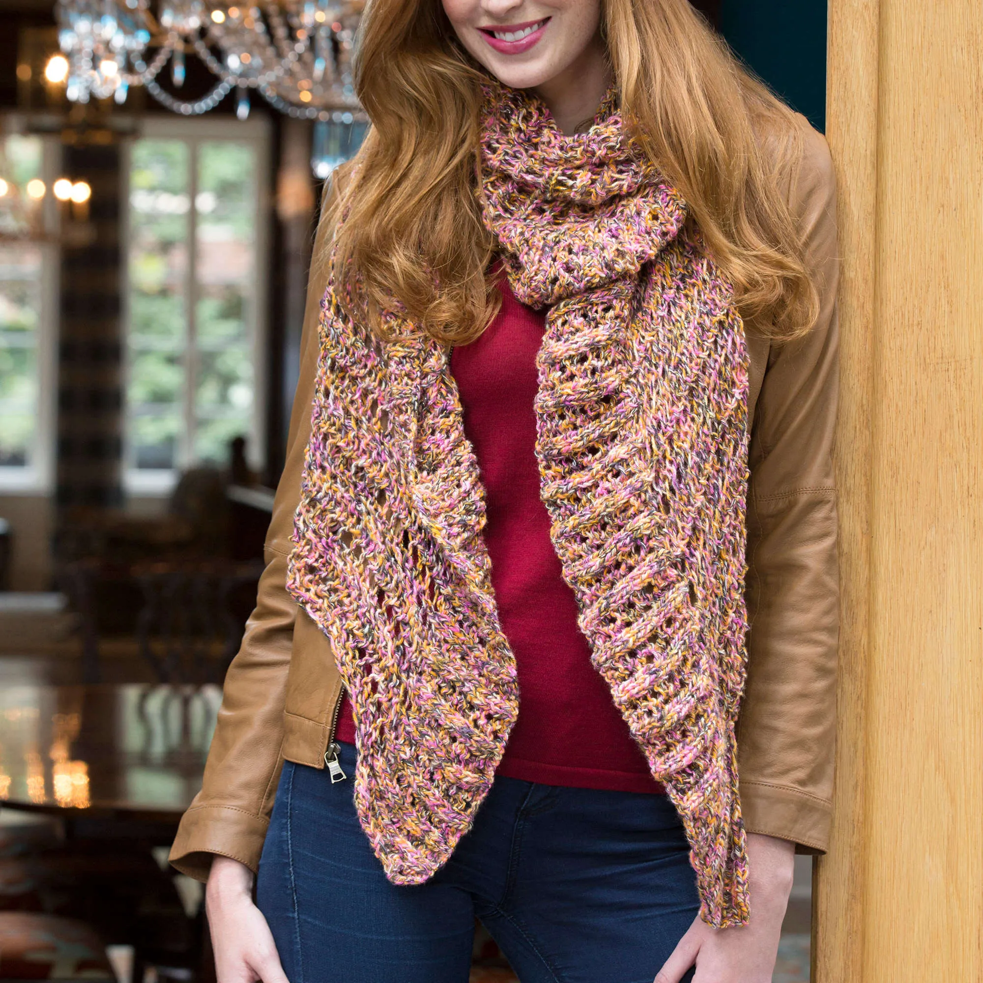 Red Heart Knit Souffle Wrap