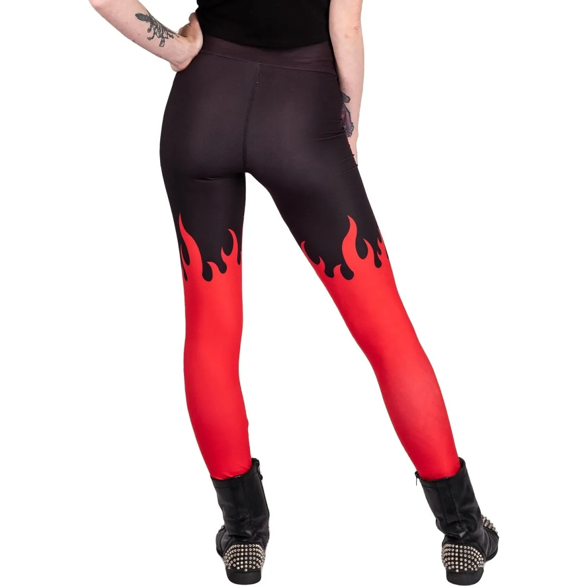 Red Hot Fire High Waist Leggings