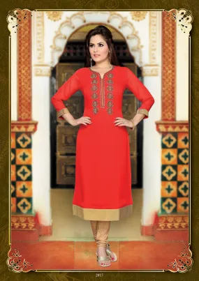 Red Party Wear Tunic