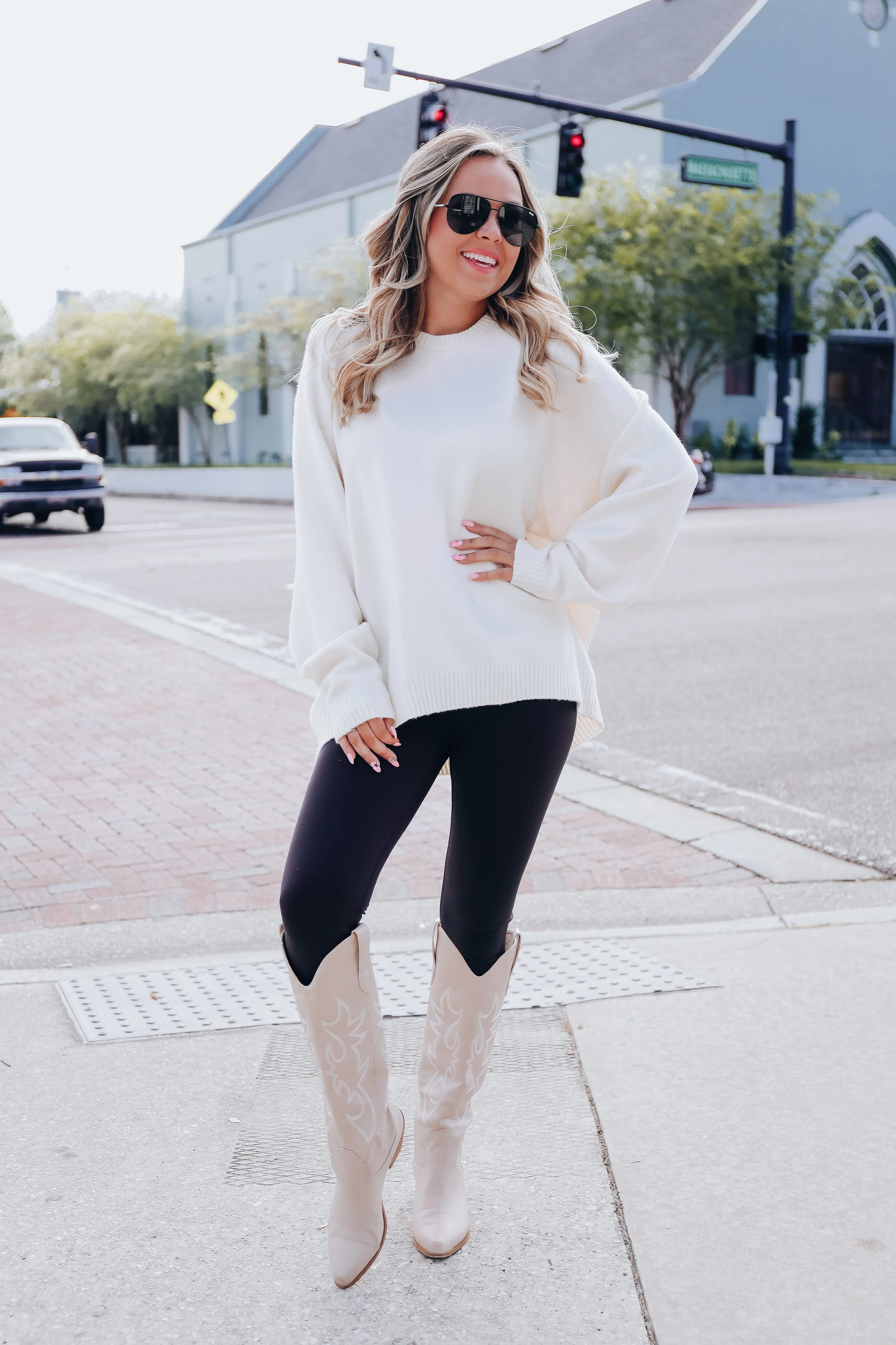 Relaxing Retreat Knit Sweater - Cream