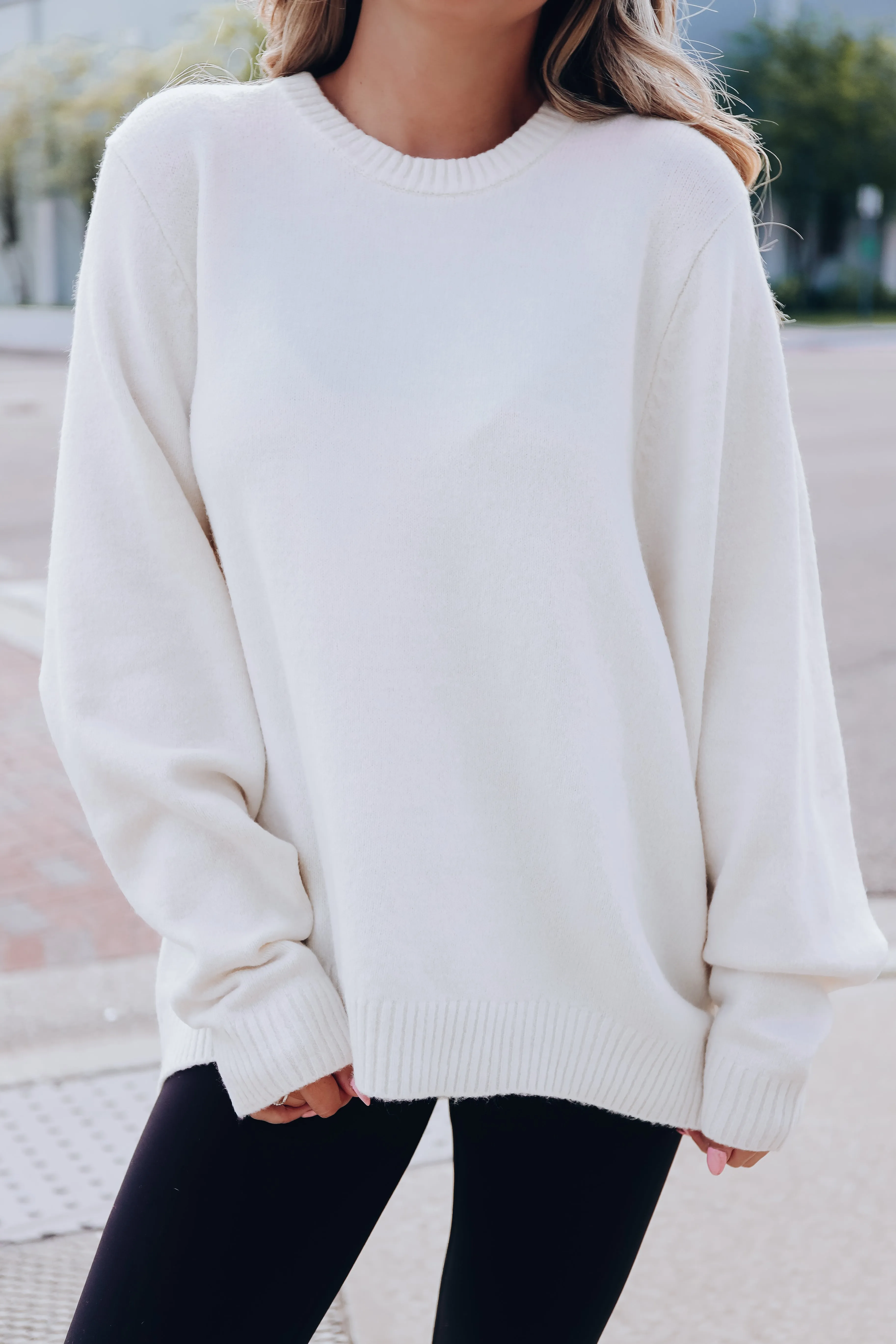 Relaxing Retreat Knit Sweater - Cream