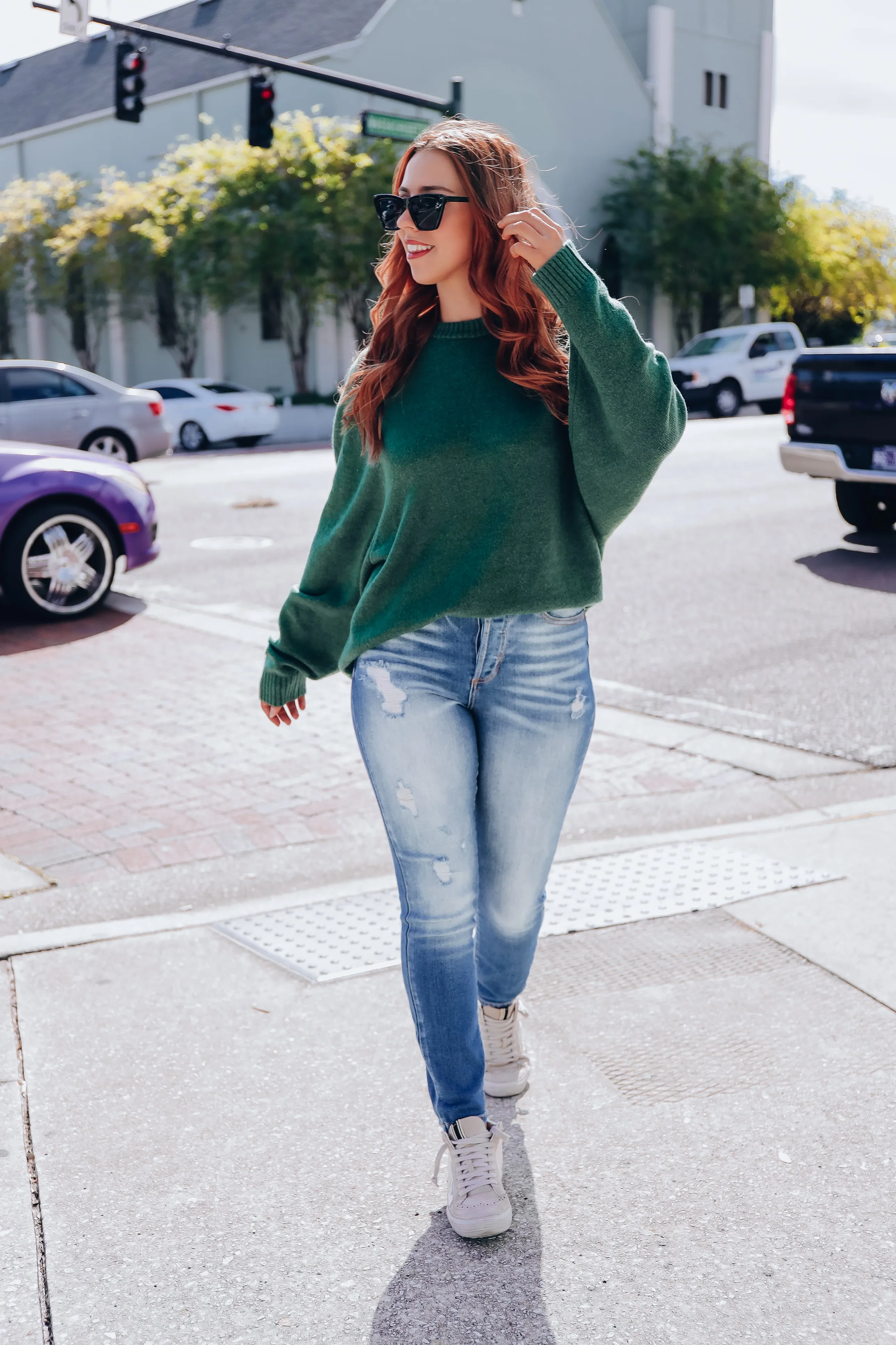 Relaxing Retreat Knit Sweater - Green