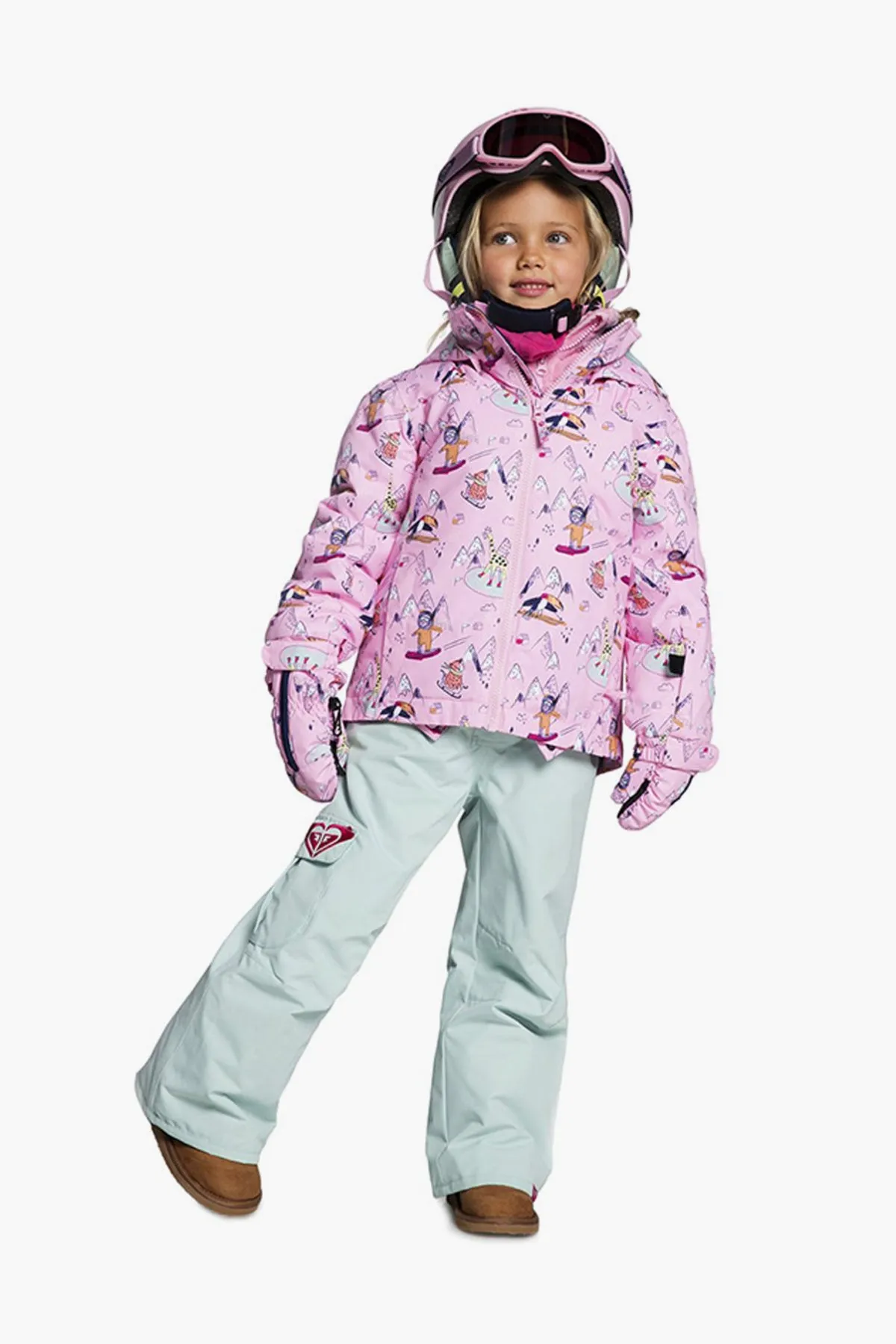 Roxy Lola Bib Girls Snowpants - Harbor Gray (Size 3 left)