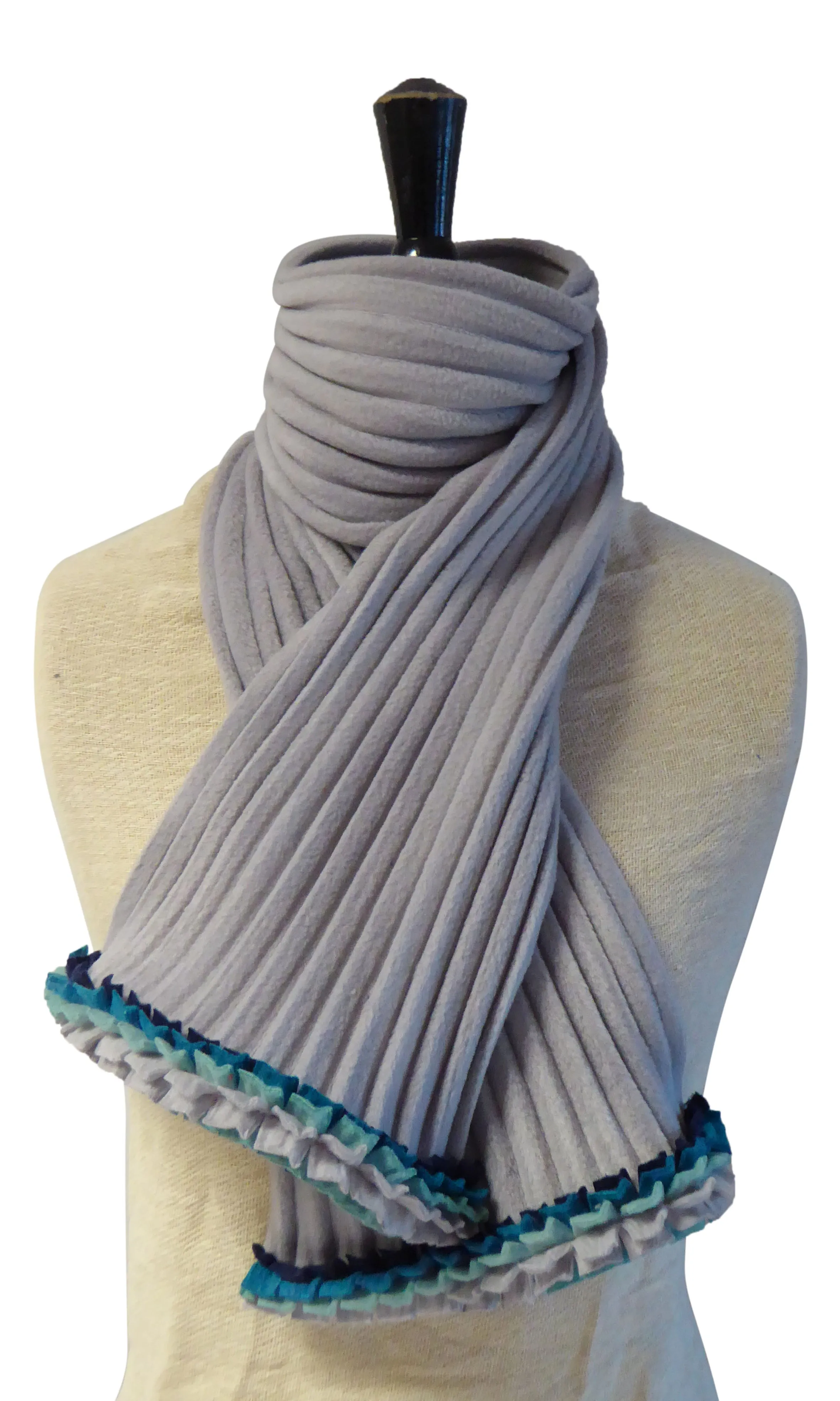 Ruffle Scarf - Silver/Icey - NEW