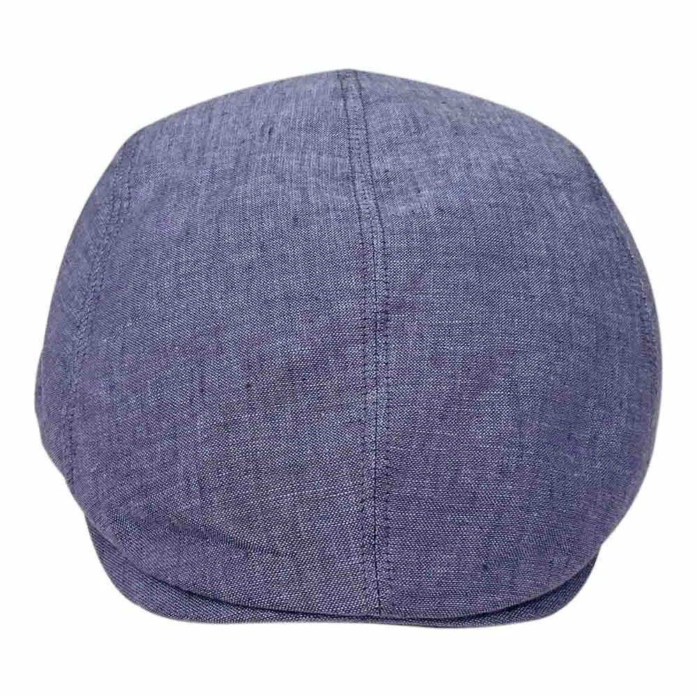 Saint Martin - Blue Linen Flat Cap