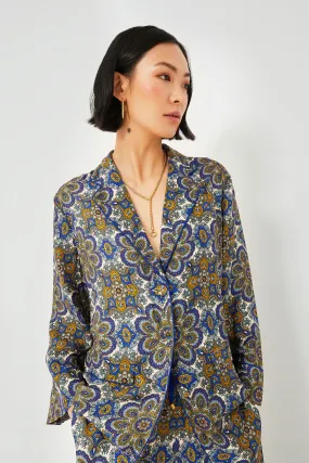 Scarf Medallion Blue Venezia Jacket