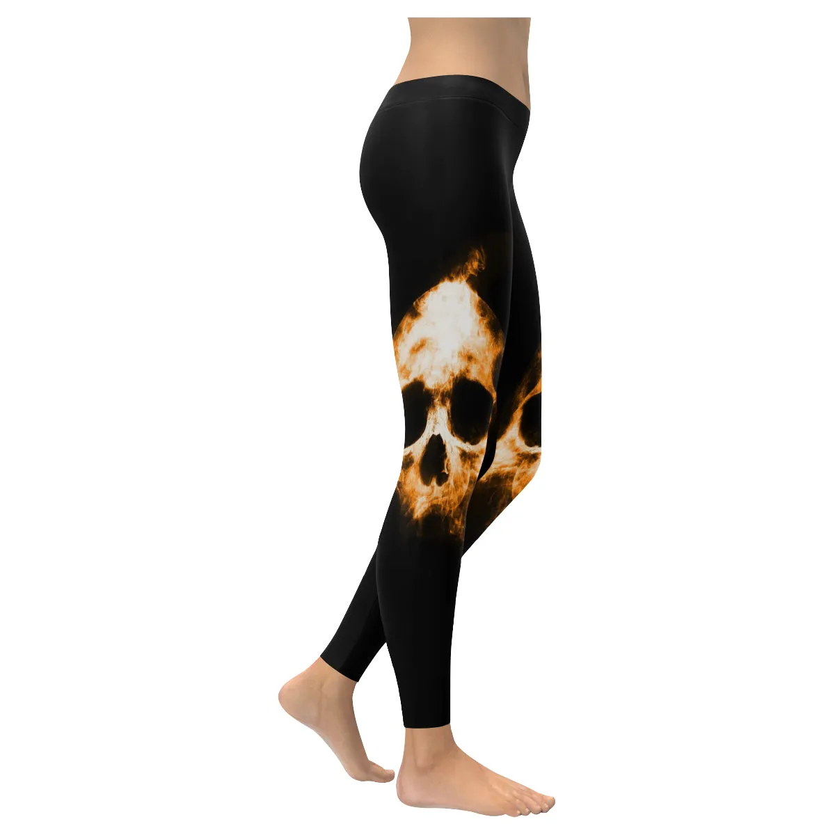 Skull Women's Low Rise Leggings (Invisible Stitch)