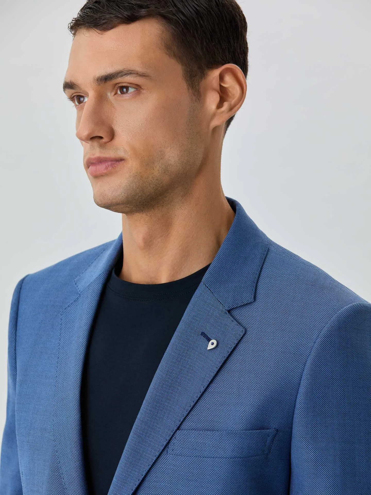 Slim Fit Birdeye Suit In Super Stretch