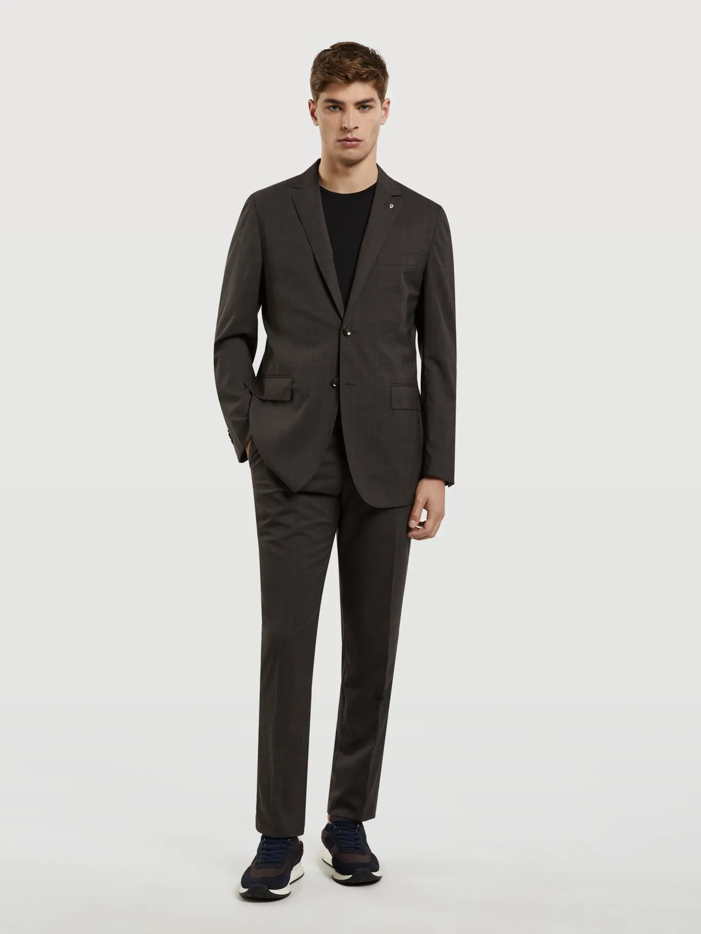 Slim Fit K-Globetrotter Prince of wales Suit