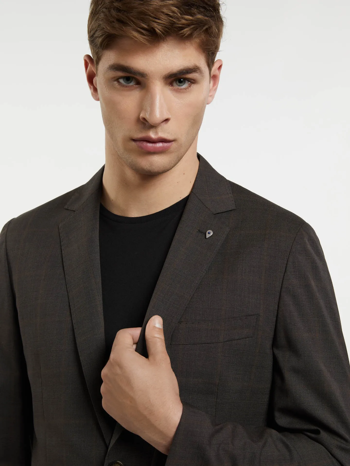 Slim Fit K-Globetrotter Prince of wales Suit