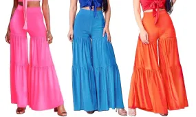 Slimming & Tiered Wide Leg Palazzo Pants