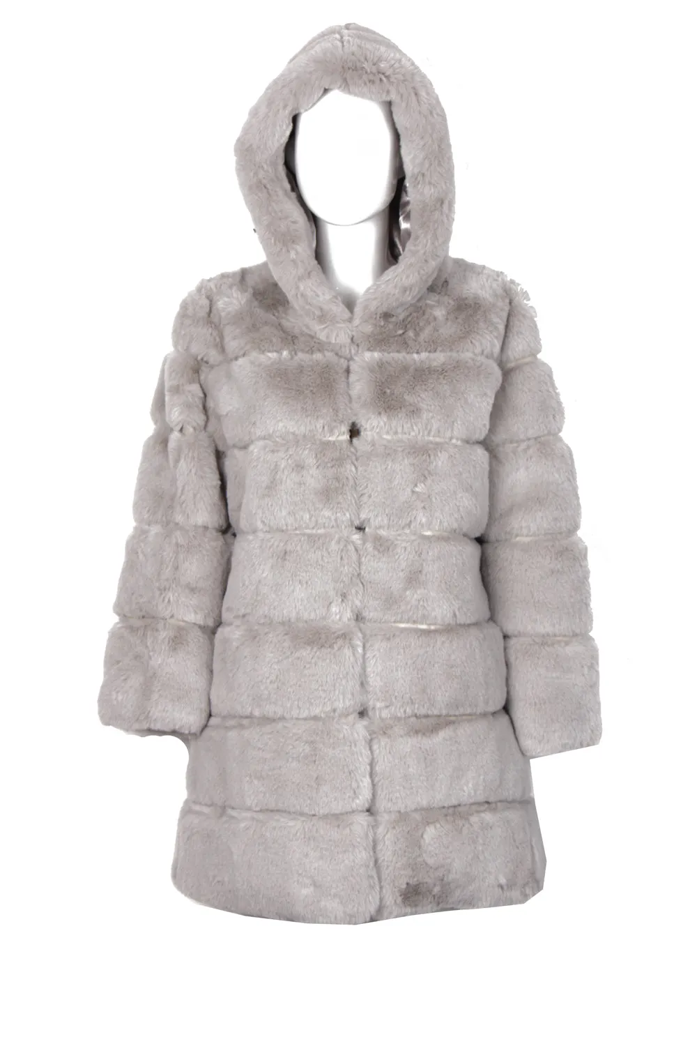 Soft Faux Fur Hooded Coat