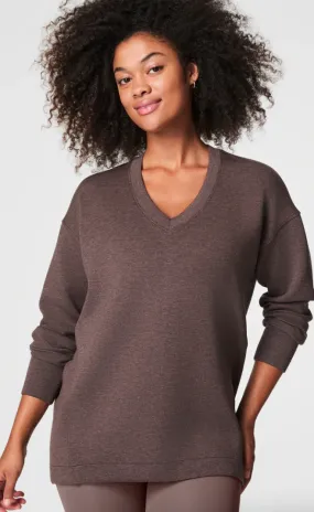 Spanx Brushed Airessentials V-Neck Tunic Smoke