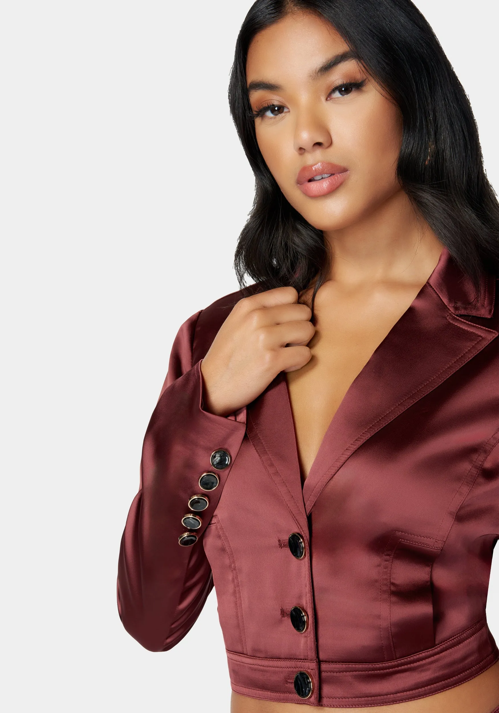 Tailored Satin Jacket