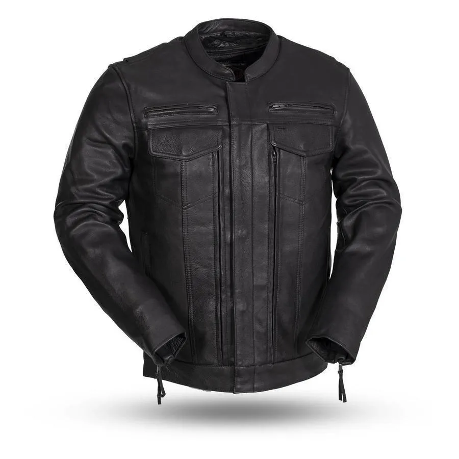 The Raider Mens Leather Motorcycle Jacket